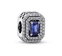 Pandora Scintillant Bleu Multi-niveaux Rectangle Charm 792385C01 Pendentif