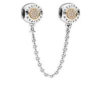 Pandora Security Chain Bead 796269CZ-05 Silver and Gold Pandora Logo