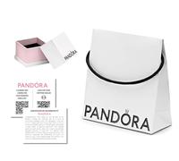 PANDORA Set d'emballage écologique premium (sac, boîte à bijoux et certificat d'authenticité), Blanc, Noir, pequeño, Élégant