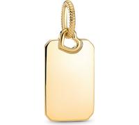 PANDORA SHINE Pendentif "Rectangle à graver" 14k vergo jaune