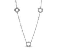 Pandora Timeless Bague en argent sterling avec perle de culture d’eau douce traitée blanche et zircones cubiques transparentes, taille 56