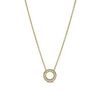 Pandora Signature Collier Pavé réversible en métal plaqué or 14 carats avec zircones cubiques transparentes, 45