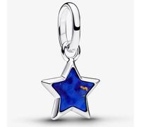 PANDORA Silver & Blue Star Mini Dangle Charm 794613C01