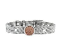 PANDORA Snake Chain 14k Rose Gold-Plated T-Bar Heart Bracelet