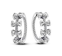 PANDORA Timeless 293545C01 Boucles d'oreilles en Argent Sterling avec nœud Scintillant et zircone, Klar, Argent Sterling, Zircone cubique