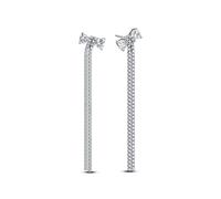 Pandora Sterling silver Silicone Cubic Zirconia Clear 293544C01 Boucles d'oreille