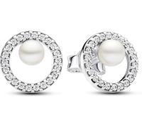 Pandora Timeless 14k guldpläterad evighetsring med glittrande rad och klar kubisk zirkonia