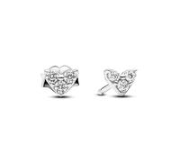 Pandora Clous d'oreilles Timeless Cœur en argent sterling, zircones cubiques transparentes