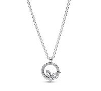 Pandora Timeless 14k guldpläterad evighetsring med glittrande rad och klar kubisk zirkonia
