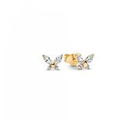 Pandora Boucles d'oreilles Timeless 264264C01 Papillon plaqué or 14 carats zircone