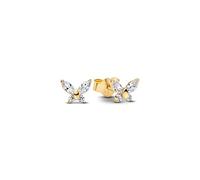 Pandora Timeless 264264C01 Boucles d'oreilles papillon en alliage plaqué or 14 carats et zircone