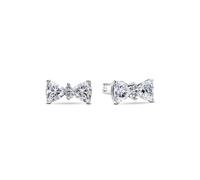 Pandora Timeless 293506C01 Boucles d'oreilles en forme de nœud scintillant en argent sterling avec zircone, Klar, Argent sterling, Zircone cubique