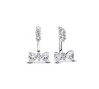 Pandora Timeless 293543C01 Boucles d'oreilles en forme de nœud scintillant en argent sterling avec zircone, Klar, Argent sterling, Zircone cubique