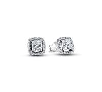 Pandora Timeless 293551C02 Boucles d'oreilles carrées en argent sterling avec zircone cubique