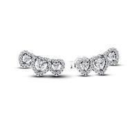 Pandora Boucles d'oreilles Timeless 294411C01 Cœur en argent sterling avec zircone