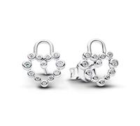 Pandora Boucles d'oreilles Moments 294419C01 en argent sterling cœur scintillant avec zircone