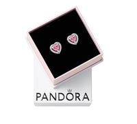 Pandora Boucles d'oreilles Timeless 298427C02 cœur rose argent sterling zircone cubique 3,5x6,8x7 mm