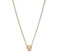 Pandora Collier Timeless 363548C01-45 – Pendentif couronne, Argent plaqué or, 45 cm, Zircone cubique