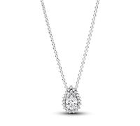 Collier Halo Poire Scintillant - Pandora Timeless Argent 45 cm