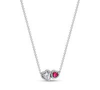 Pandora Timeless 393632C01-45 Chaîne avec pendentif en forme de cœur en argent sterling avec zircone 45 cm