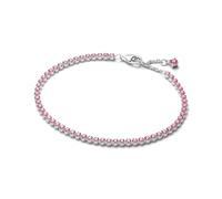 PANDORA Timeless 593927C02-16 Petit bracelet tennis en argent sterling avec zircone Rose 16 cm