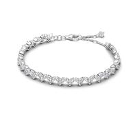 PANDORA Timeless 594390C01-16 Bracelet en argent sterling avec trois pierres en forme de cœur avec zircones Taille : 16 cm