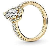 Pandora Timeless Bague Cœur en or avec zircones cubiques transparentes, taille 50