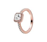Pandora Timeless Bague Élégance en métal plaqué or rose 14 carats avec zircones cubiques transparentes, taille 48