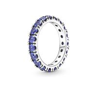 Pandora Timeless Bague en argent sterling avec cristal bleu, taille 54