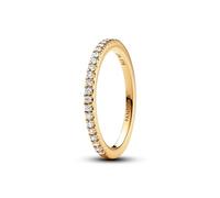 Pandora Timeless Bague en métal plaqué or 14 carats avec zircones cubiques transparentes, taille 48