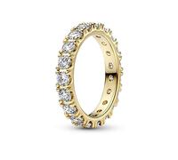 Pandora Bague Timeless Éternité – rang scintillant, métal plaqué or 14 carats, zircones, taille 50