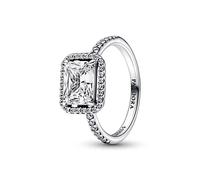 Pandora Bague Timeless Halo Rectangulaire Argent 925 Zirconia cubique Taille 52