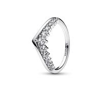 PANDORA Timeless Bague Pavée Flottante Vœu en argent sterling avec zircones cubiques transparentes