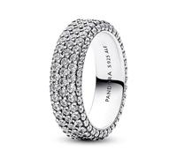 Pandora Timeless Bague Rang Pavée en argent sterling avec zircones cubiques transparentes, taille 50