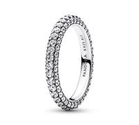 Pandora Timeless Bague Rang Pavée en argent sterling avec zircones cubiques transparentes, taille 60