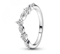 Pandora Timeless Bague Vœu Alternance Scintillante en argent sterling avec zircones cubiques transparentes, taille 50