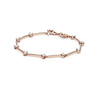 Pandora Timeless Bague Cœur en métal plaqué or rose 14 carats avec zircones cubiques transparentes, taille 50