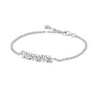 Pandora Timeless Bracelet Cœurs en argent sterling avec zircones cubiques transparentes, 16