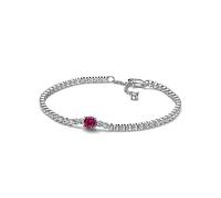 Pandora Timeless Bracelet en argent sterling avec cristal rouge cerise et zircones cubiques transparentes, 18
