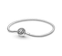 Pandora Timeless Bracelet maille serpent en argent sterling avec zircones cubiques transparentes, 20