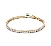 Pandora Bracelet Timeless - métal plaqué or 14 carats, zircones cubiques transparentes, 16