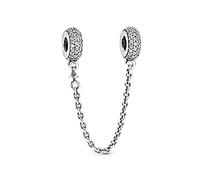 Pandora Timeless Chaîne de confort Pavé en argent avec zircones cubiques transparentes