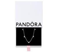 Pandora Timeless Collier Cœurs en argent sterling avec zircones cubiques transparentes