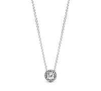 Pandora Timeless Collier Rond scintillant en argent avec zircones cubiques transparentes