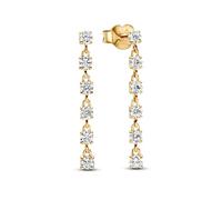 Pandora Créoles Timeless en métal plaqué or 14 carats avec zircones cubiques transparentes