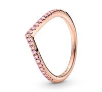 Pandora Timeless Wishbone Anneau rose scintillant 186316C02 Anneau pour femme, Taille de l'anneau:48