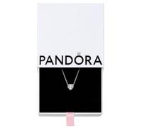Pandora Timeless Collier Cœurs surélevés en argent sterling avec zircones cubiques transparentes