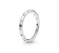 Pandora Timeless Women's Sterling Silver Simple Sparkling Band Cubic Zirconia Ring