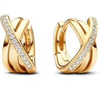 Pandora Überkreuzte Pavé Creolen 263150C01 Boucles d'oreille