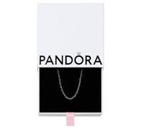 Pandora Moments Bracelet maille serpent en argent sterling avec fermoir en forme de rose, 16